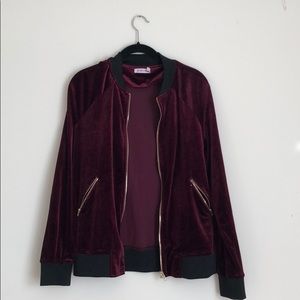 Just Fab Velvet Bomber